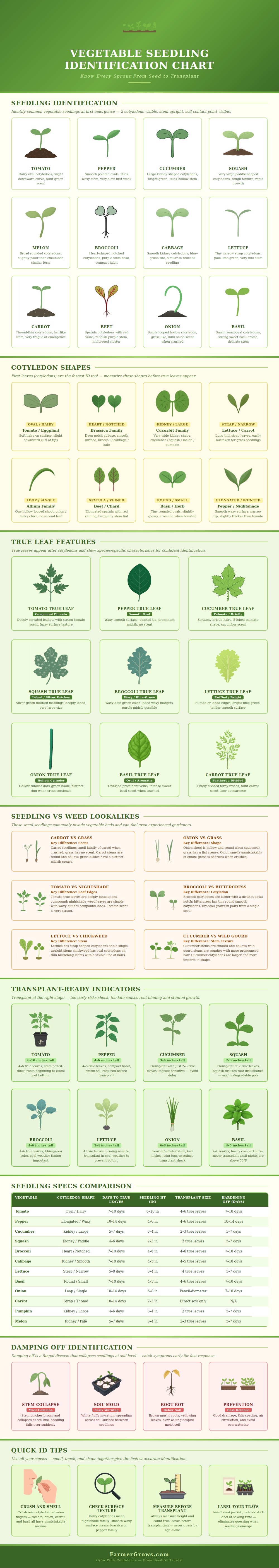 Vegetable Seedling Identification Chart