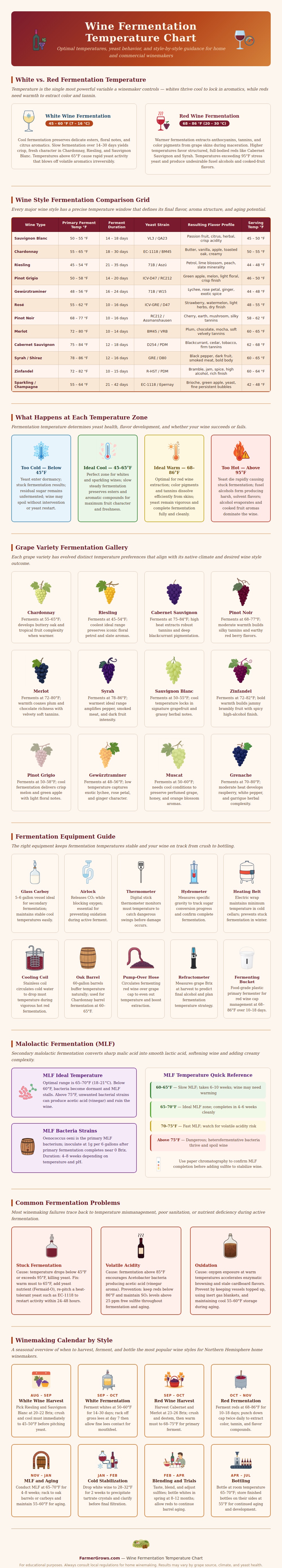 Wine Fermentation Temperature Chart