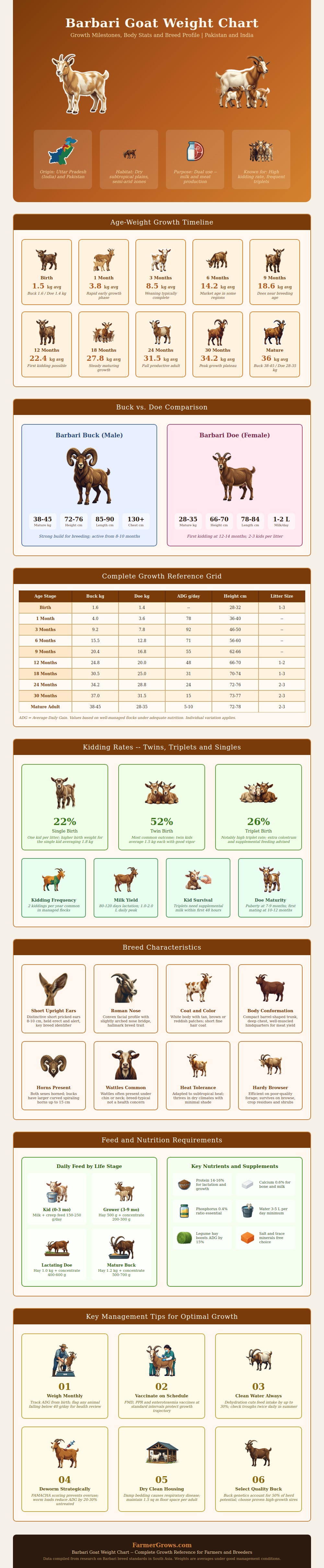Barbari Goat Weight Chart