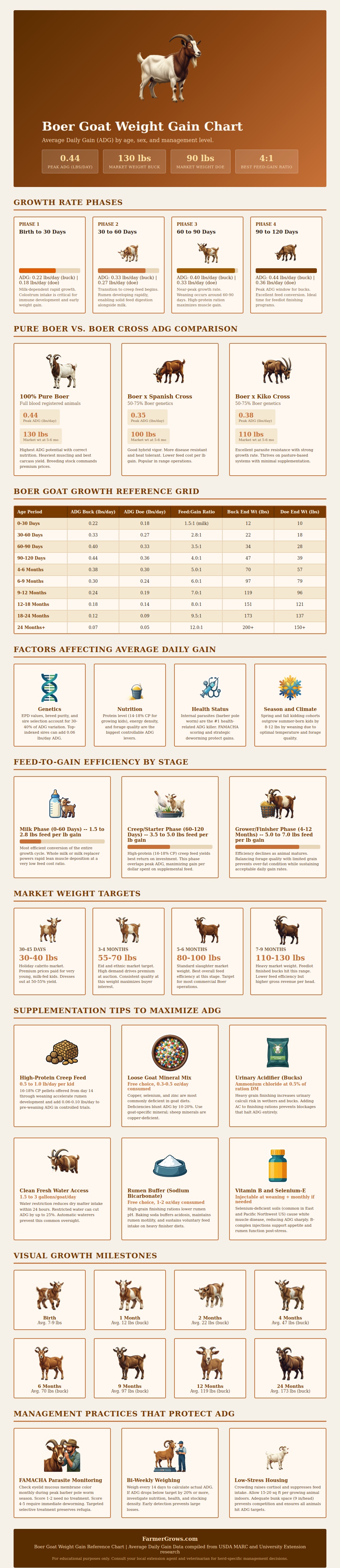 Boer Goat Weight Gain Chart