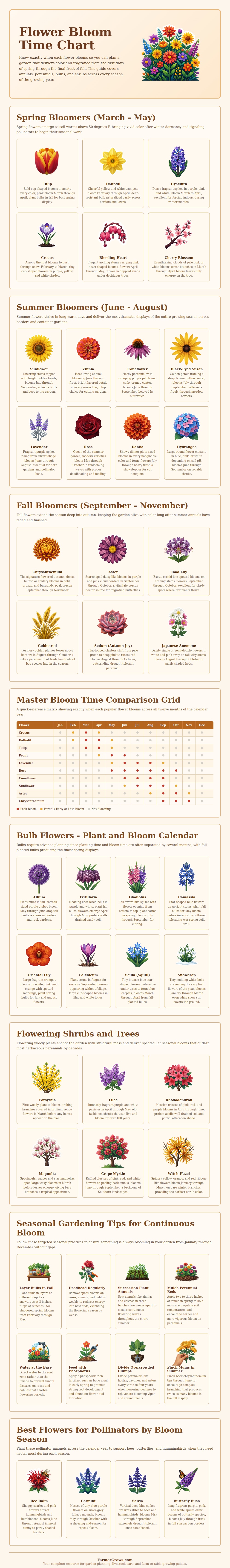 Flower Bloom Time Chart
