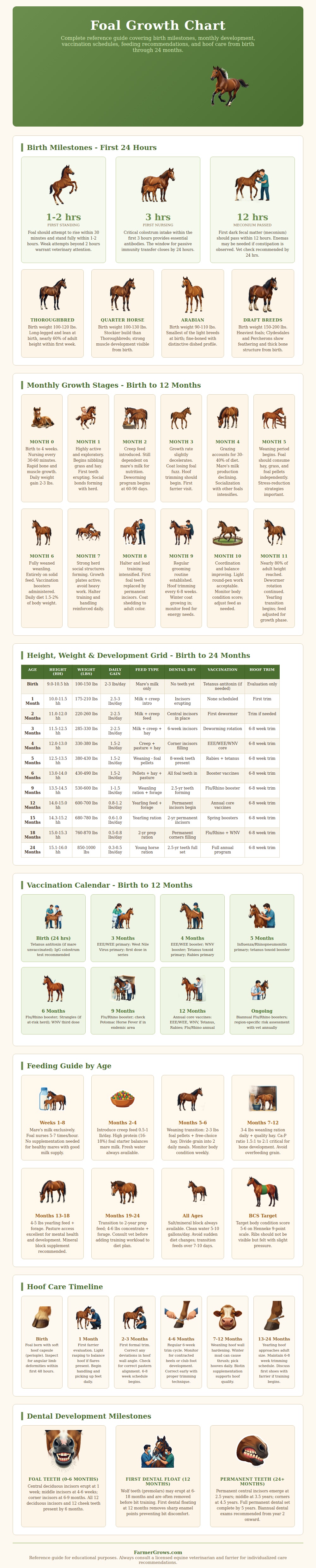 Foal Growth Chart