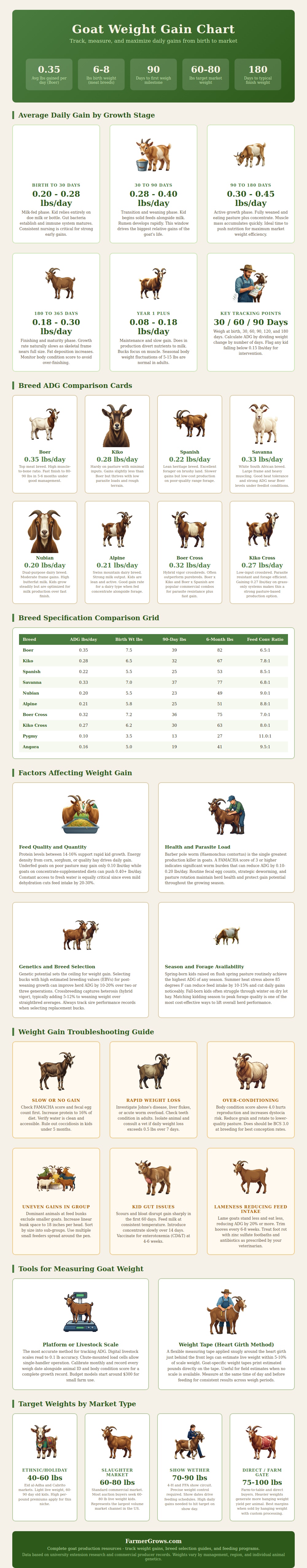 Goat Weight Gain Chart