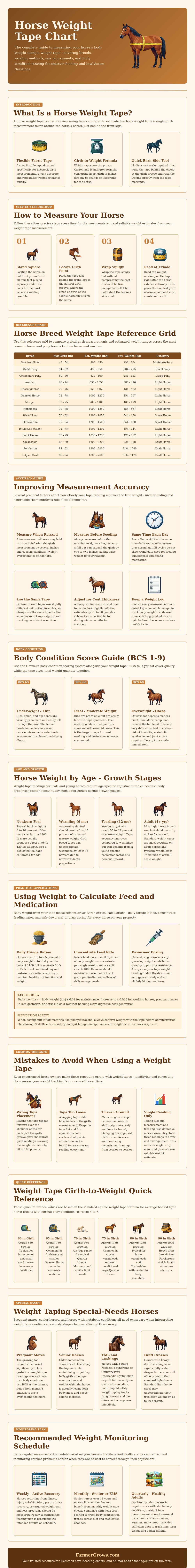Horse Weight Tape Chart