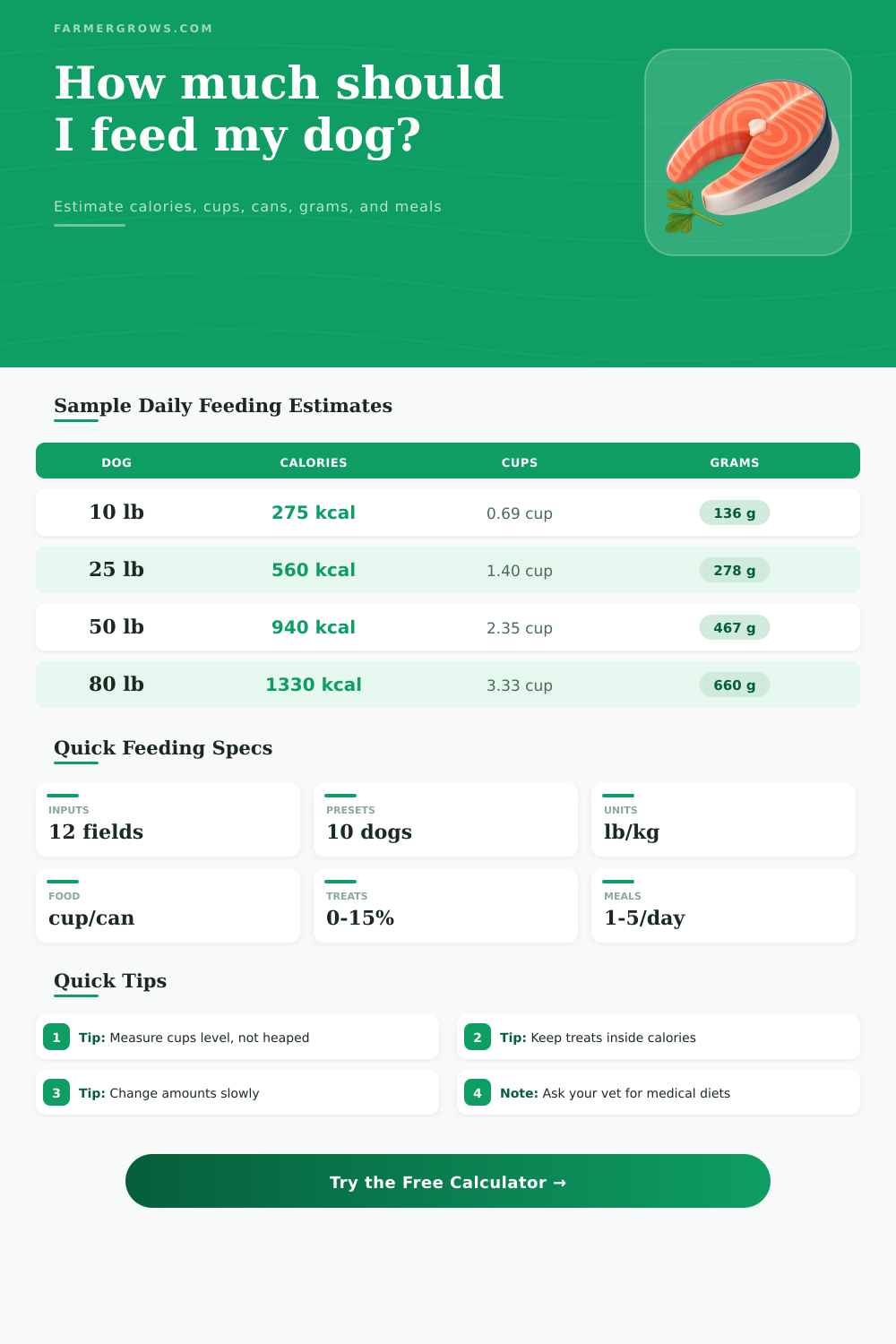 How Much Should I Feed My Dog Calculator