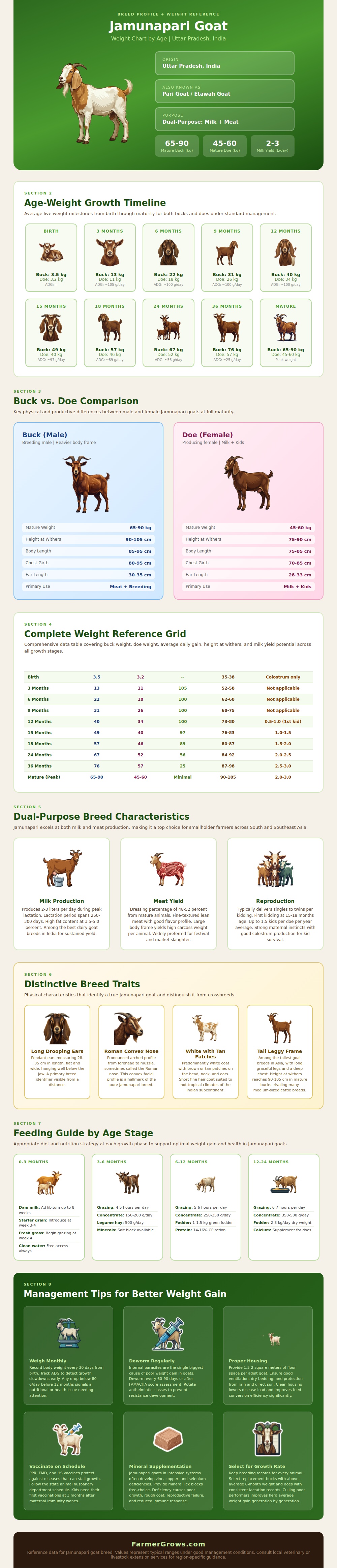 Jamunapari Goat Weight Chart By Age