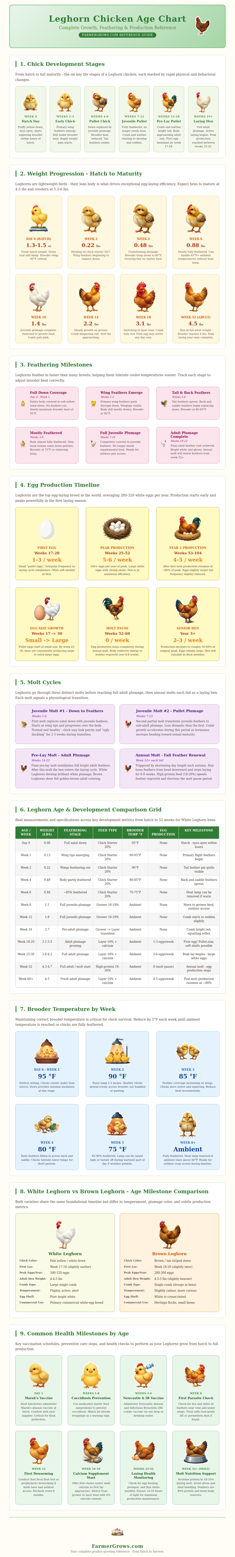 Leghorn Chicken Age Chart