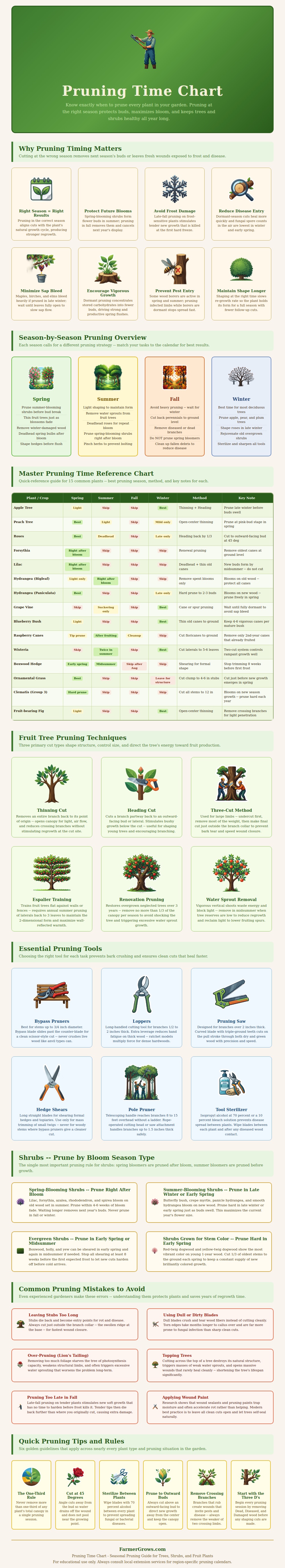 Pruning Time Chart