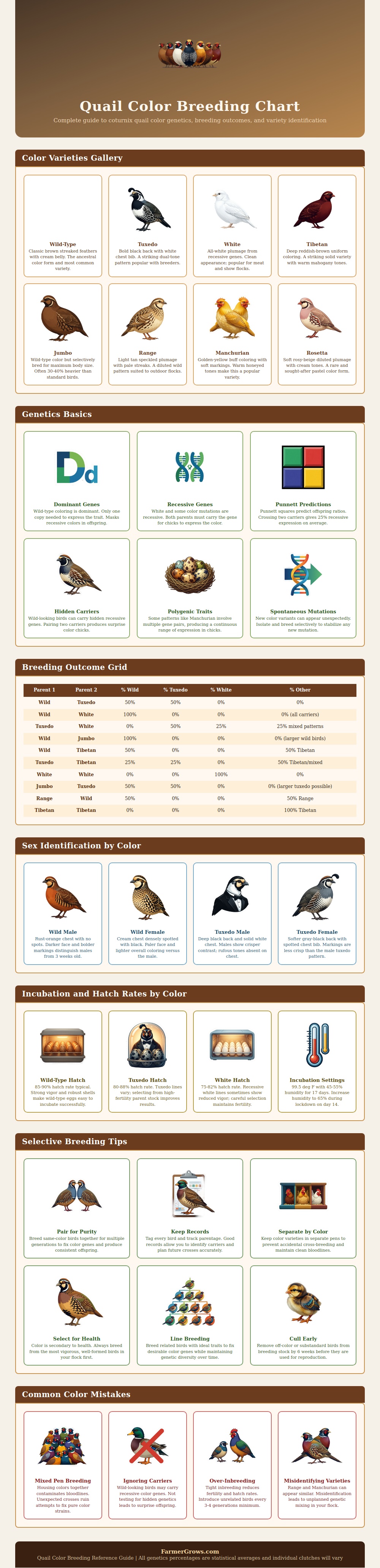 Quail Color Breeding Chart