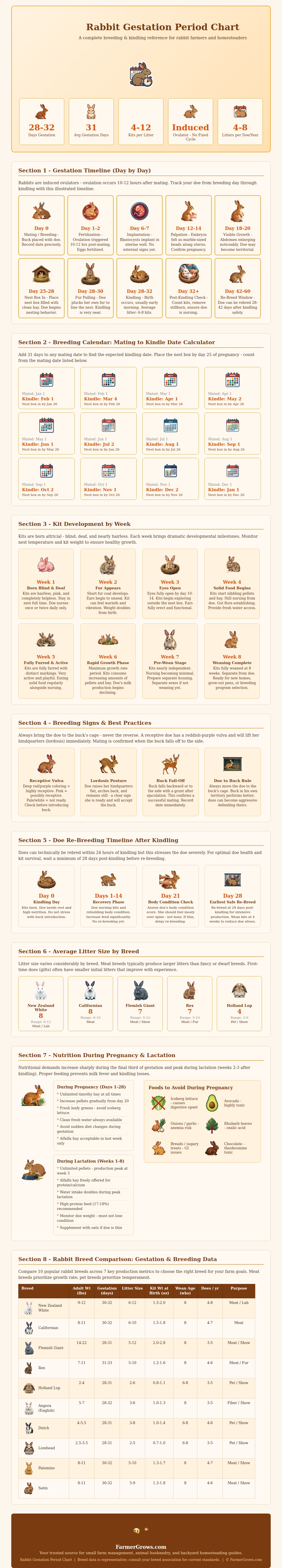 Rabbit Gestation Period Chart