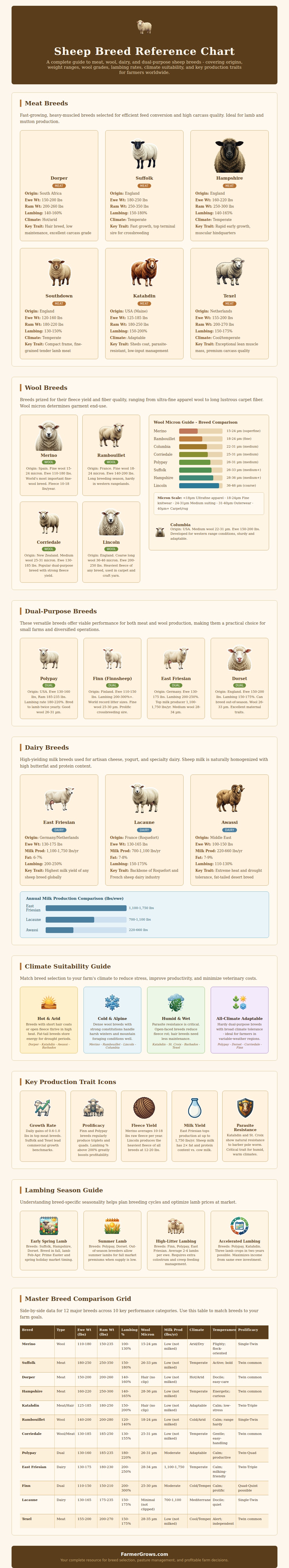 Sheep Breed Chart