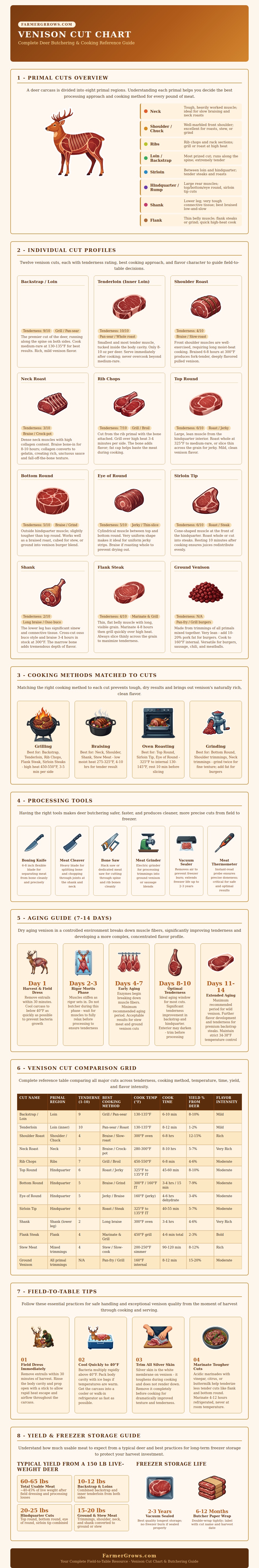 Venison Cut Chart