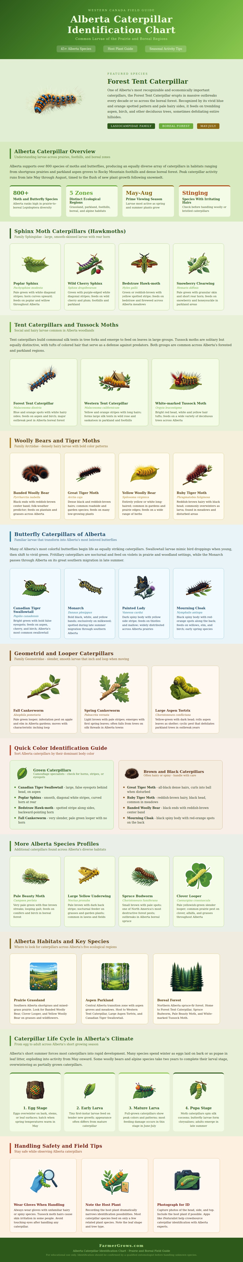 Alberta Caterpillar Identification Chart