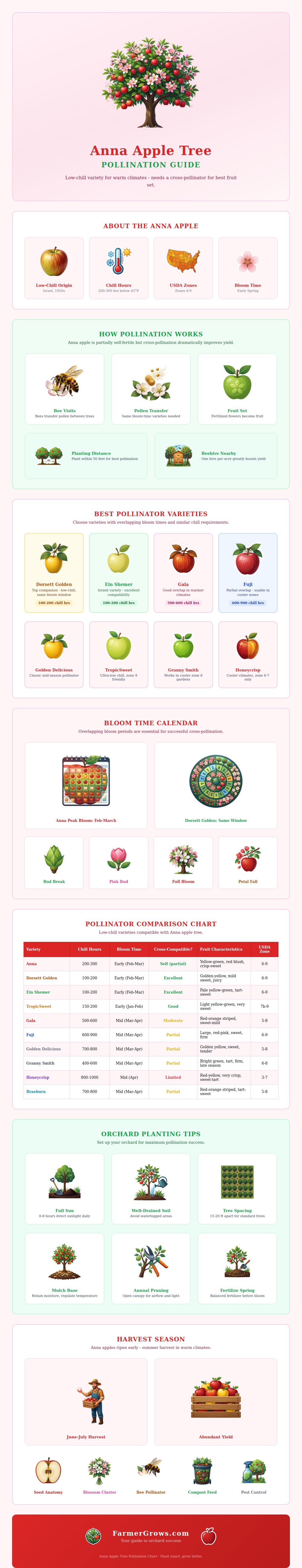 Anna Apple Tree Pollination Chart