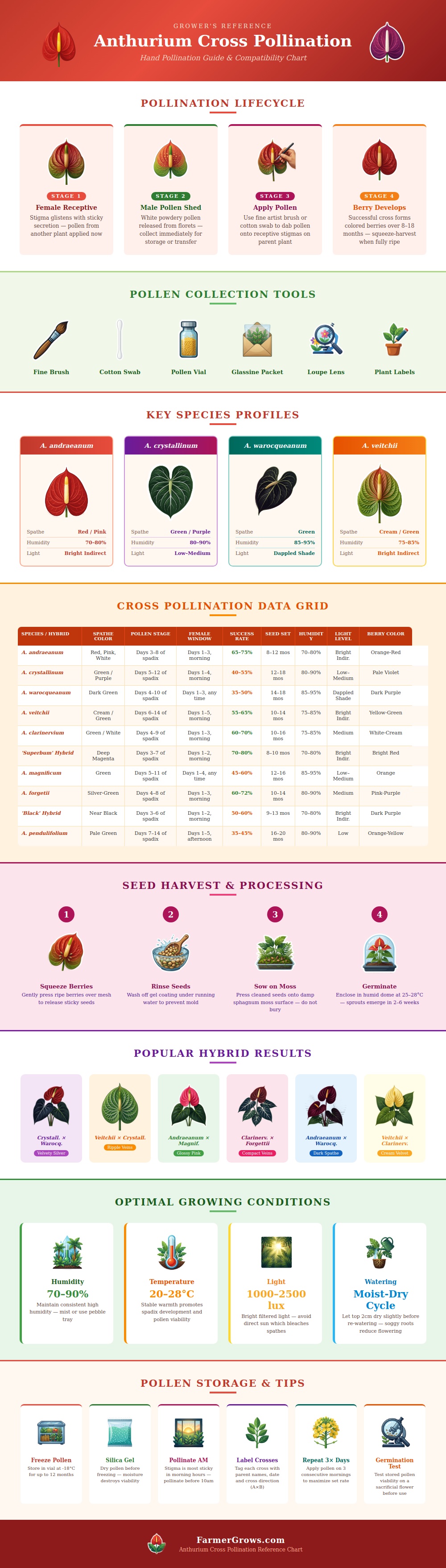 Anthurium Cross Pollination Chart