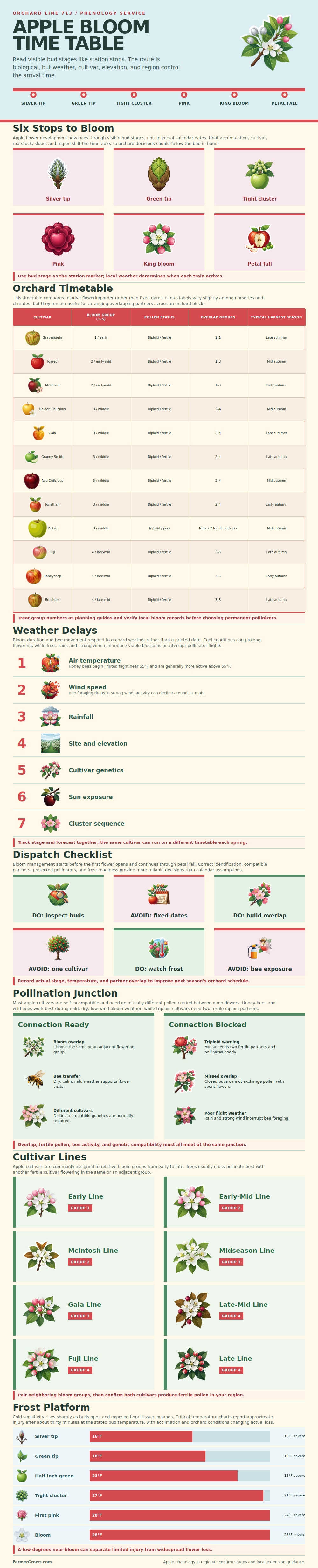 Apple Tree Bloom Time Chart