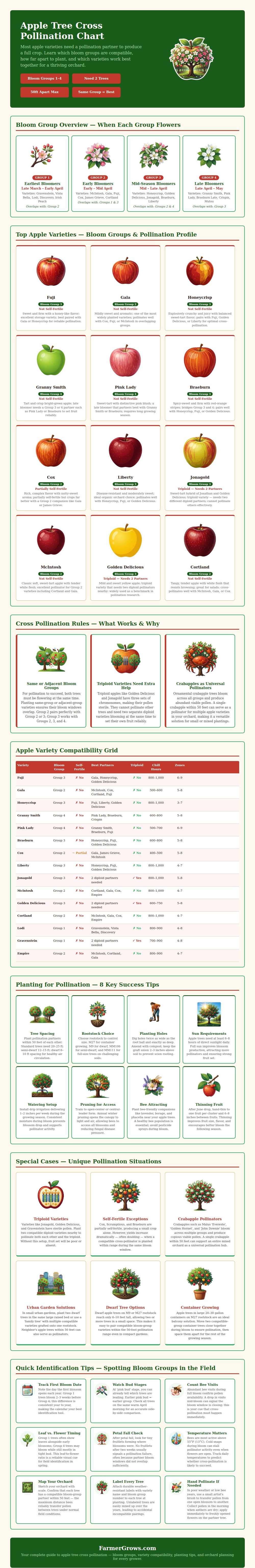 Apple Tree Cross Pollination Chart