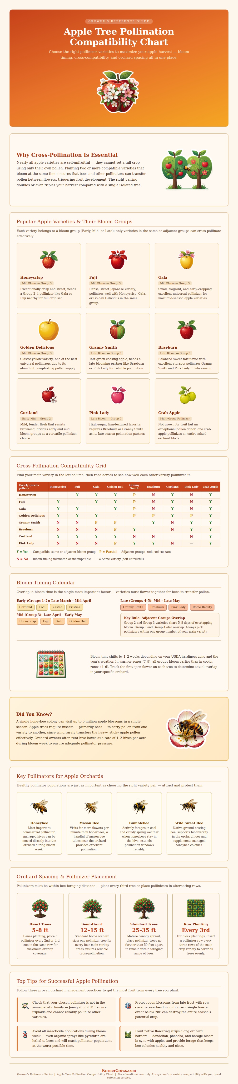 Apple Tree Pollination Compatibility Chart