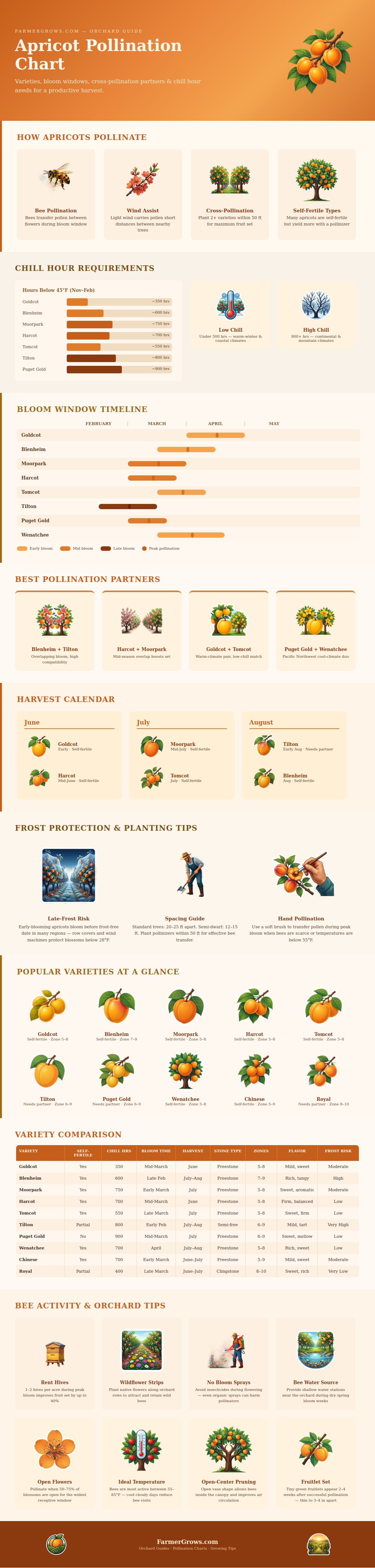 Apricot Pollination Chart