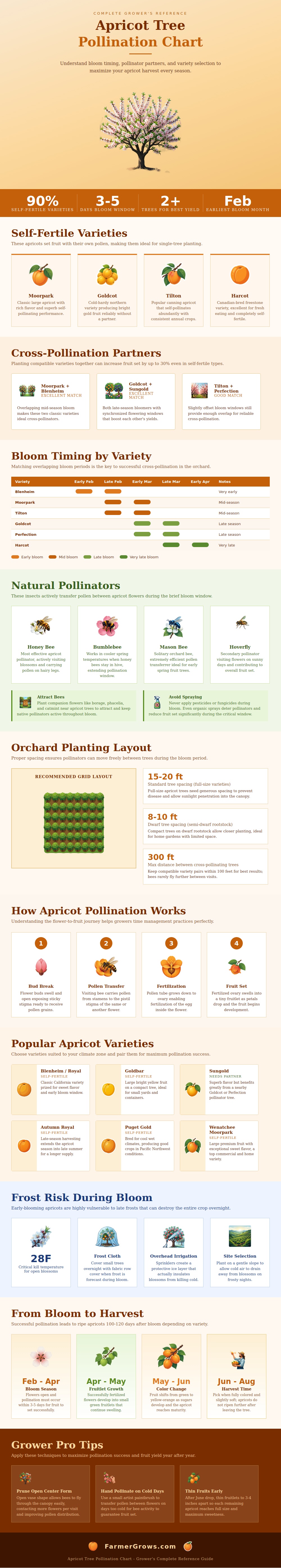 Apricot Tree Pollination Chart