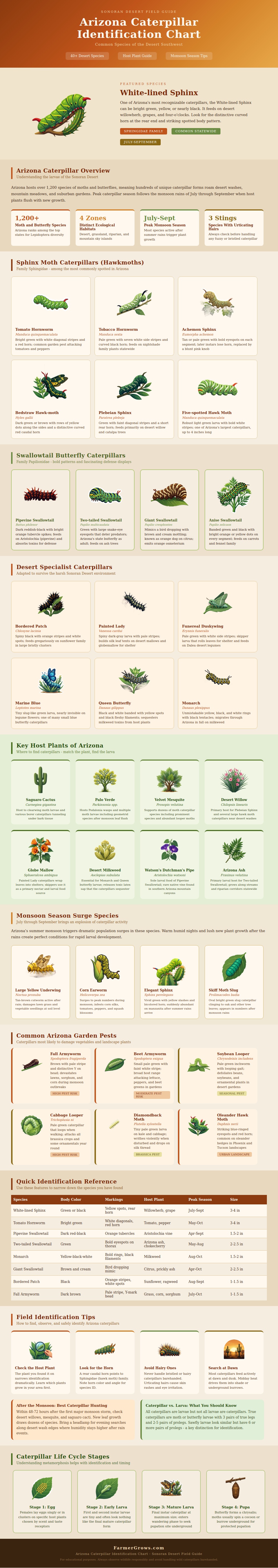 Arizona Caterpillar Identification Chart