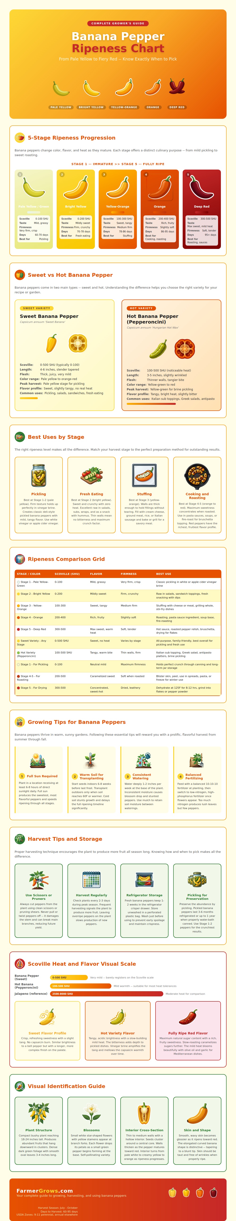 Banana Pepper Ripeness Chart