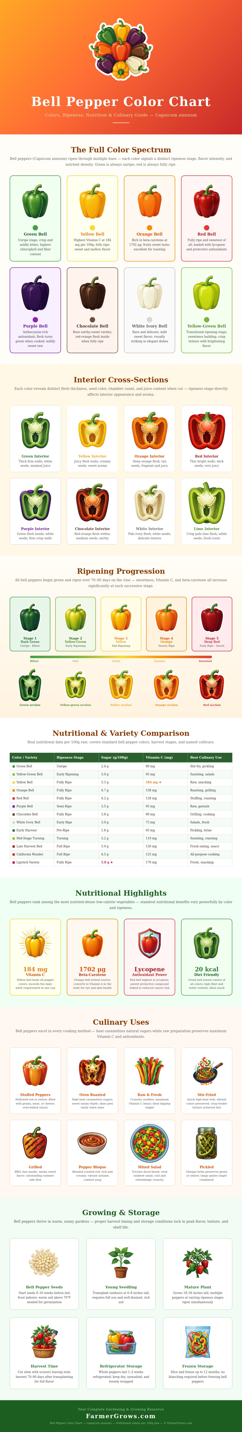 Bell Pepper Color Chart