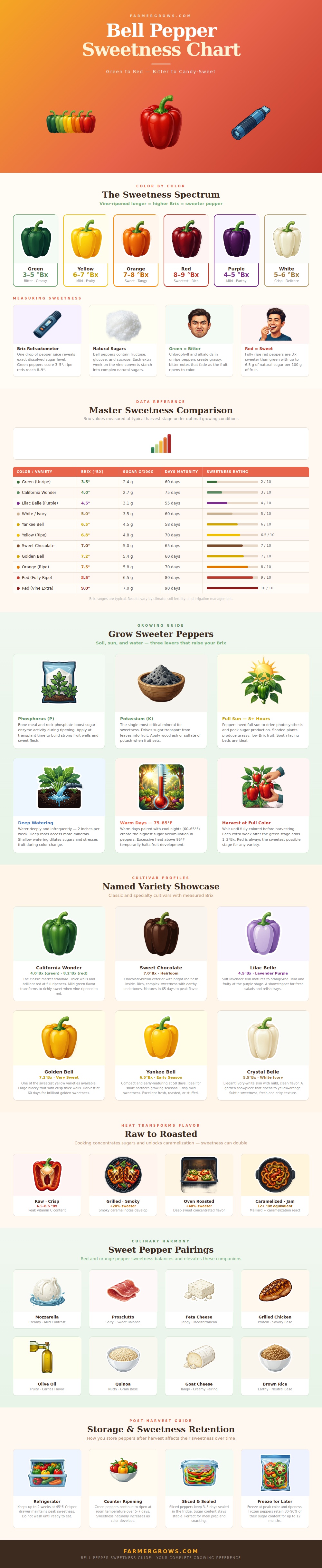 Bell Pepper Sweetness Chart