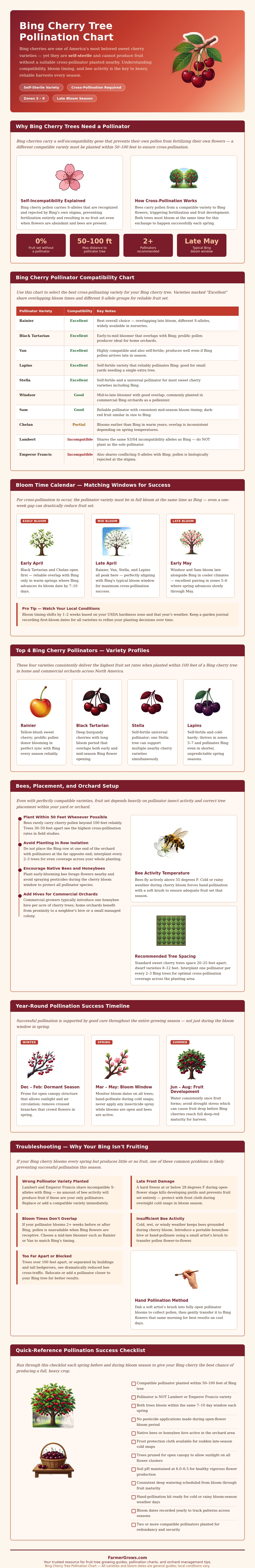 Bing Cherry Tree Pollination Chart
