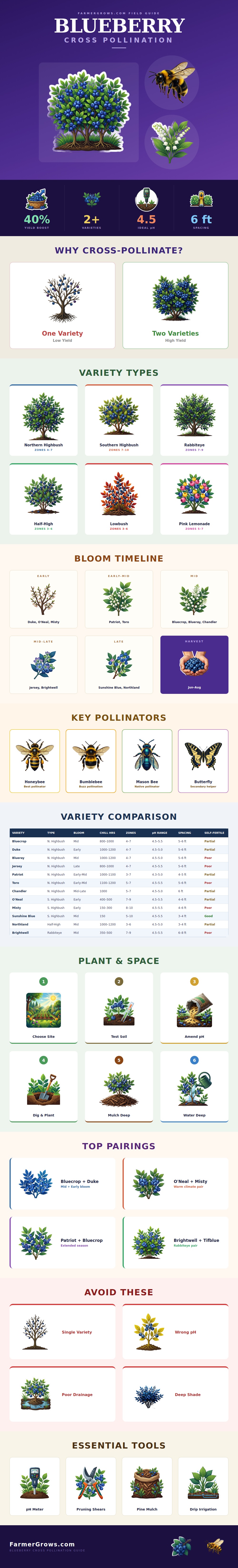 Blueberry Bush Cross Pollination Chart