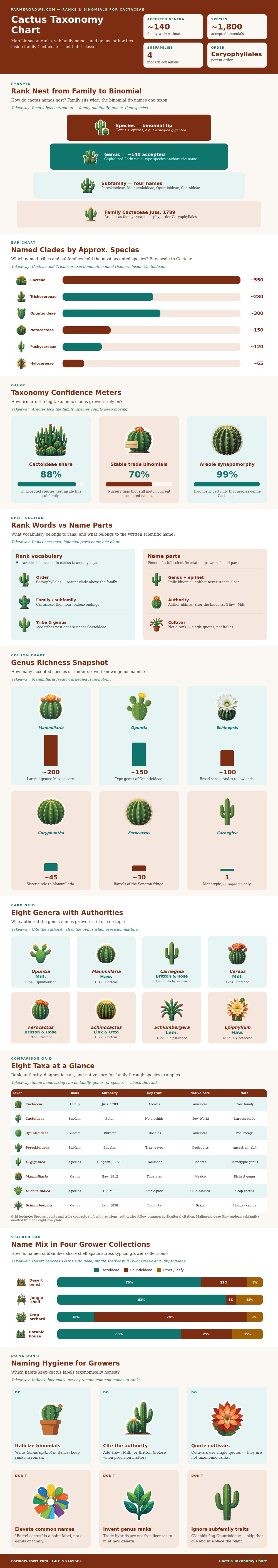 Cactus Taxonomy Chart