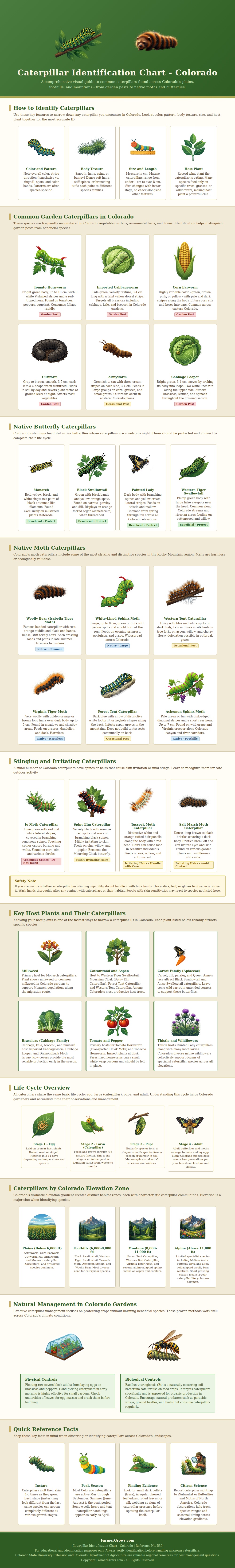 Caterpillar Identification Chart Colorado
