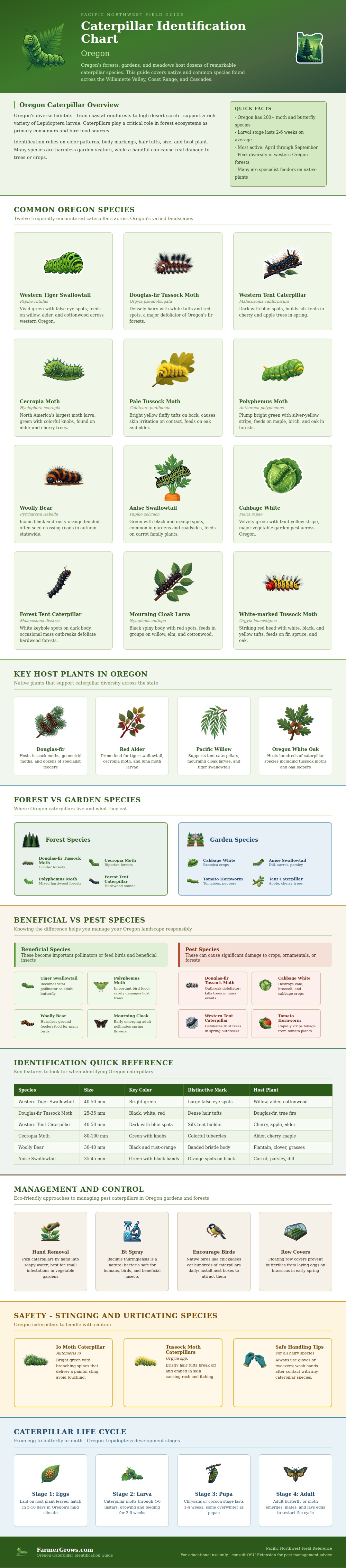 Caterpillar Identification Chart Oregon