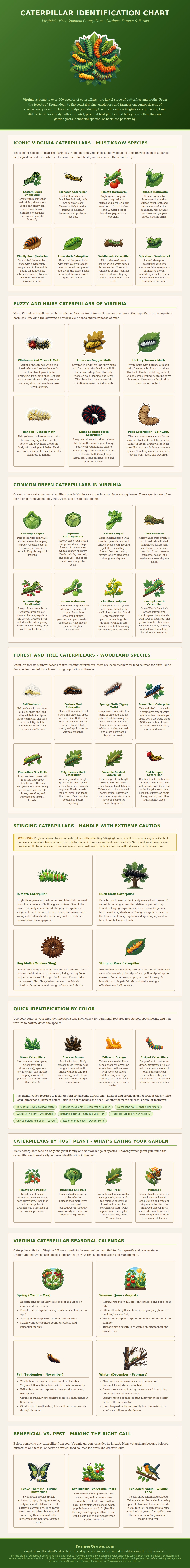 Caterpillar Identification Chart Virginia