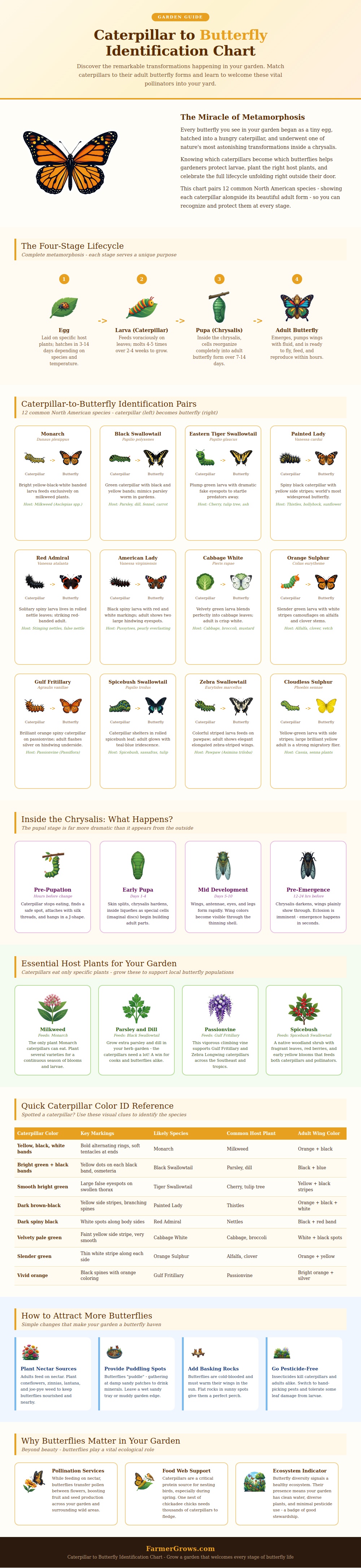 Caterpillar To Butterfly Identification Chart