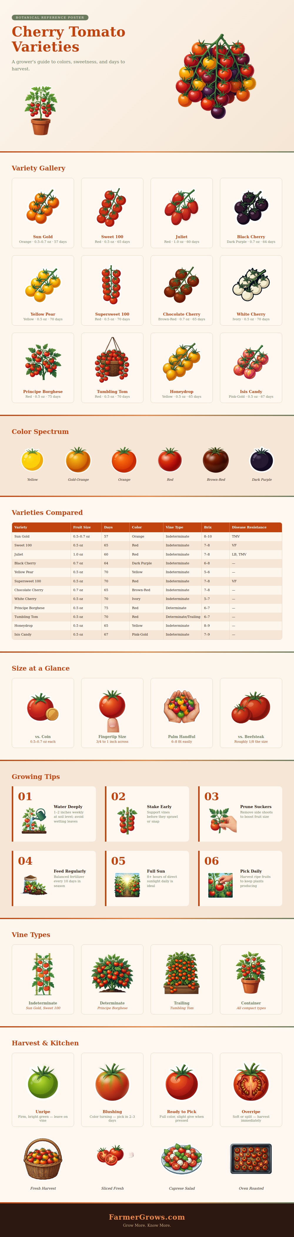 Cherry Tomato Varieties Chart