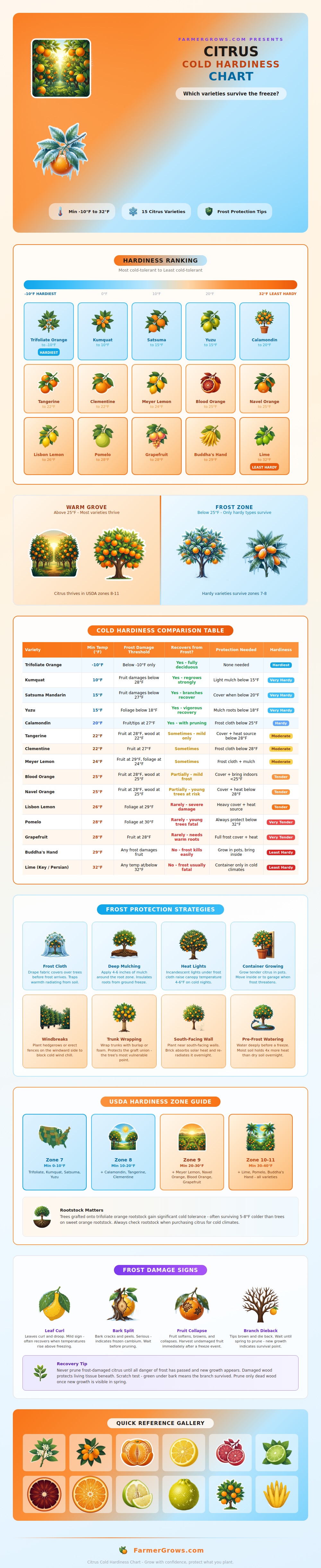Citrus Cold Hardiness Chart