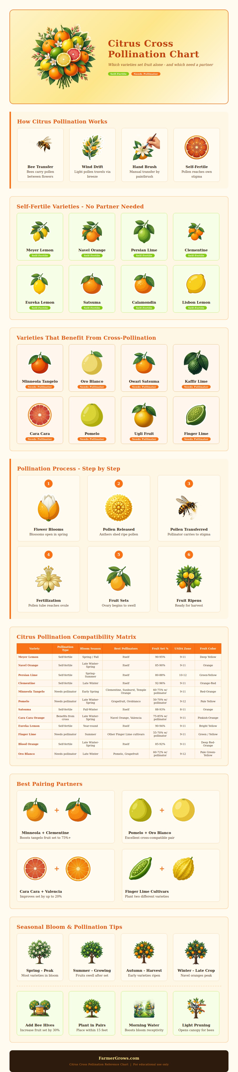 Citrus Cross Pollination Chart
