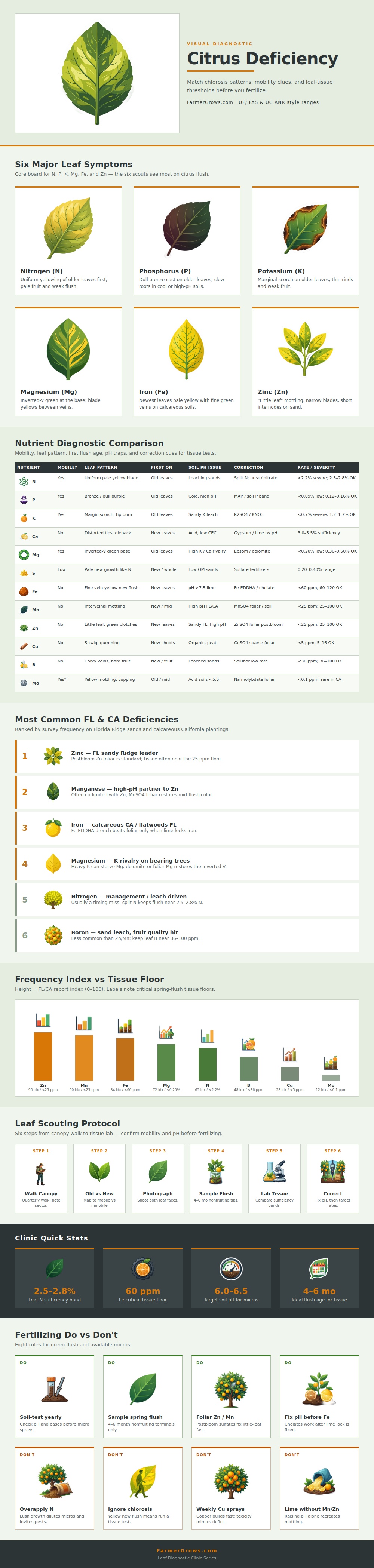 Citrus Deficiency Chart