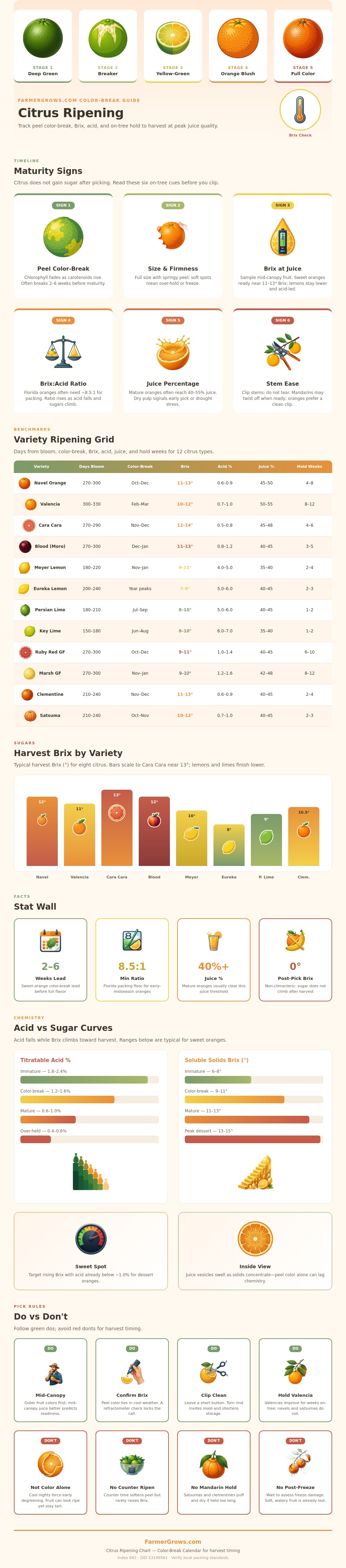 Citrus Ripening Chart