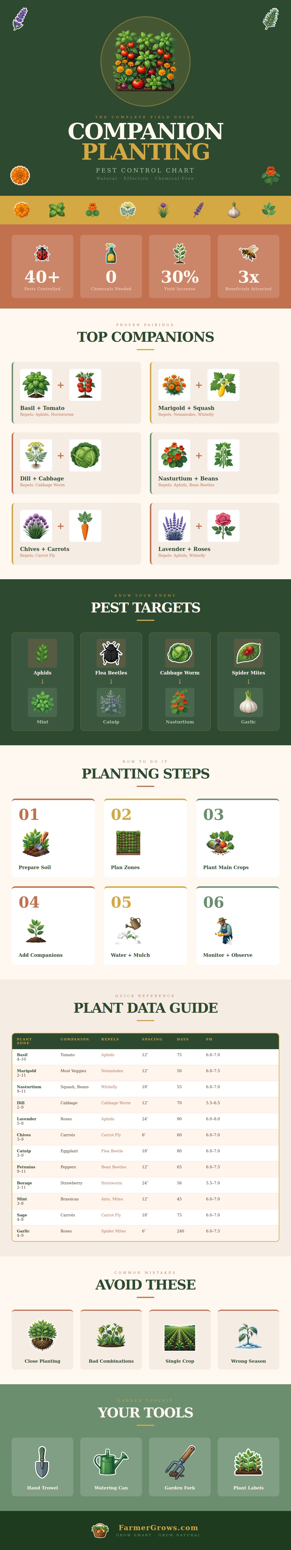 Companion Planting Chart For Pest Control