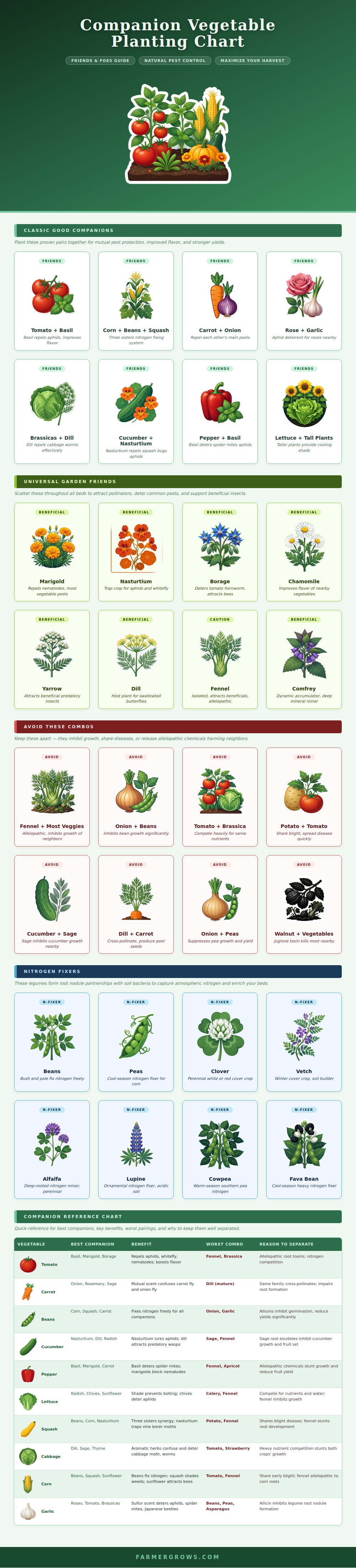 Companion Vegetable Planting Chart