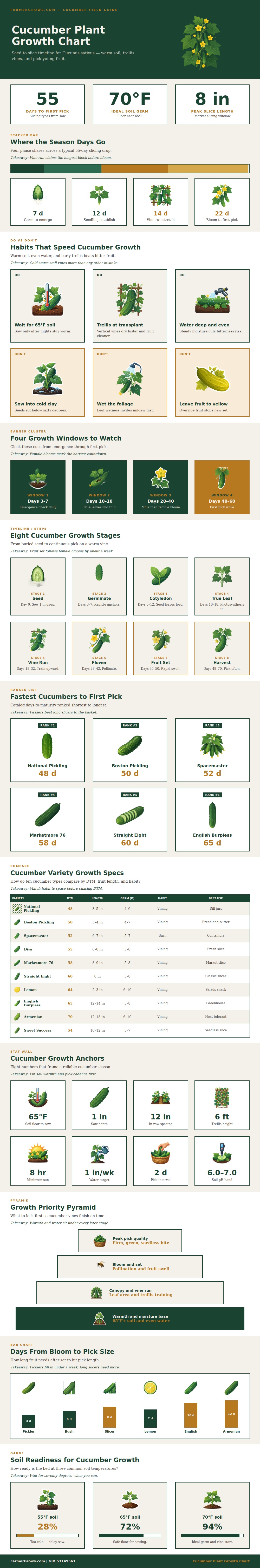 Cucumber Plant Growth Chart