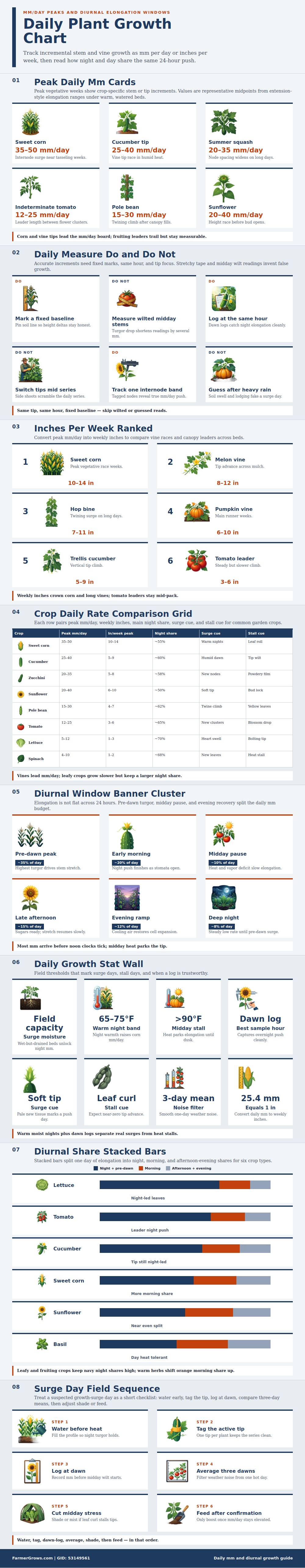Daily Plant Growth Chart