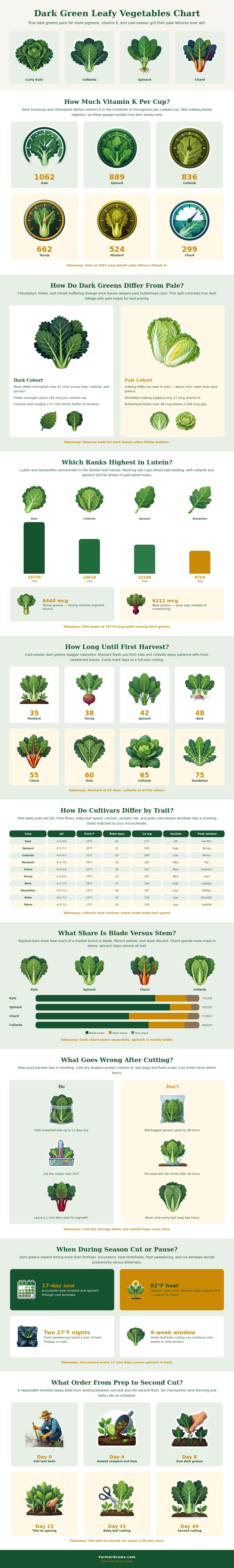 Dark Green Leafy Vegetables Chart