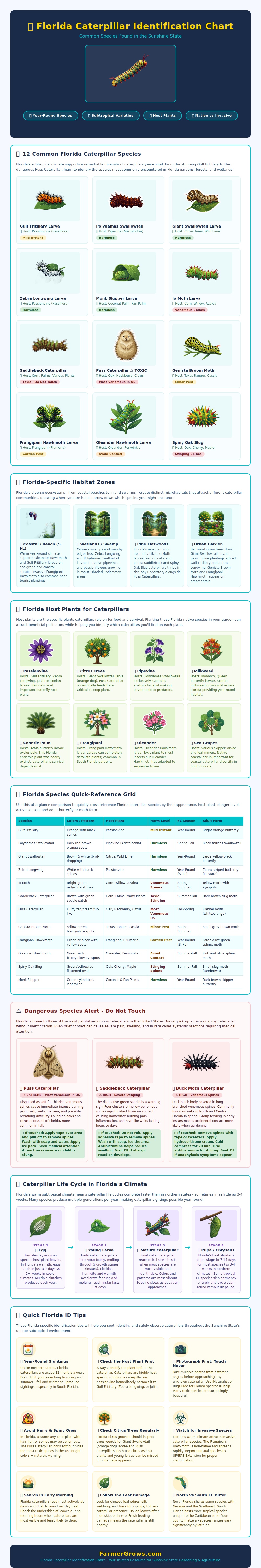 Florida Caterpillar Identification Chart