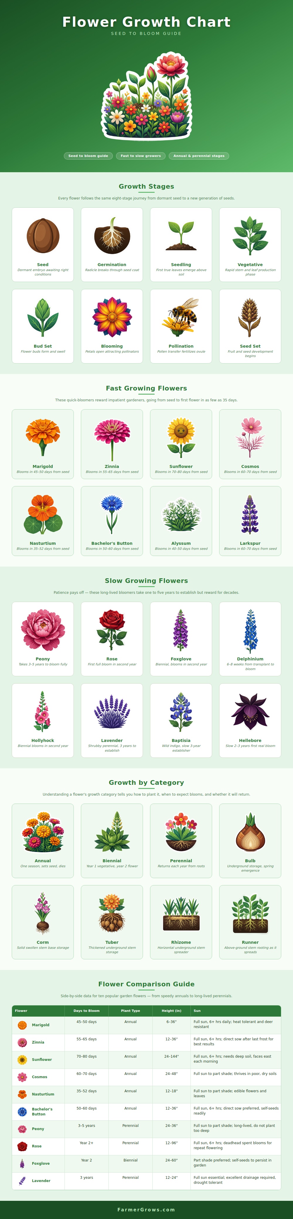 Flower Growth Chart