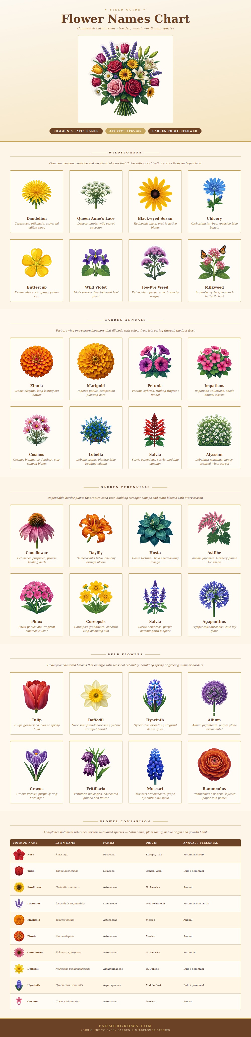 Flower Names Chart
