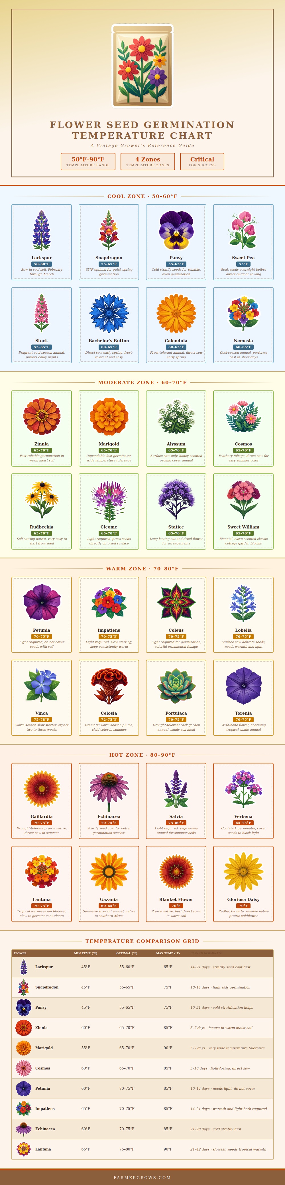 Flower Seed Germination Temperature Chart