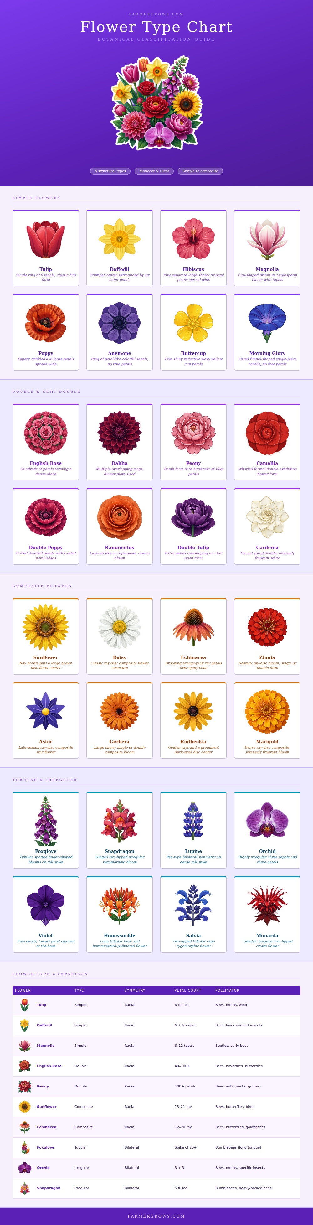 Flower Type Chart
